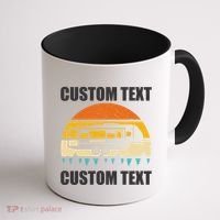 Custom Camper Rv Camping Road Trip Personalize Text Coffee Mug thumb 1