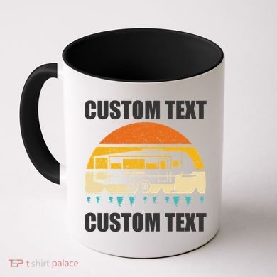 Custom Camper Rv Camping Road Trip Personalize Text Coffee Mug