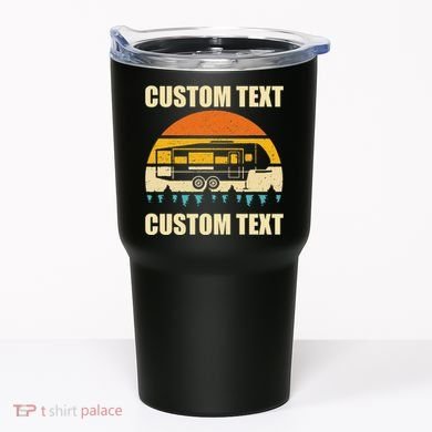 Custom Camper Rv Camping Road Trip Personalize Text Tumbler