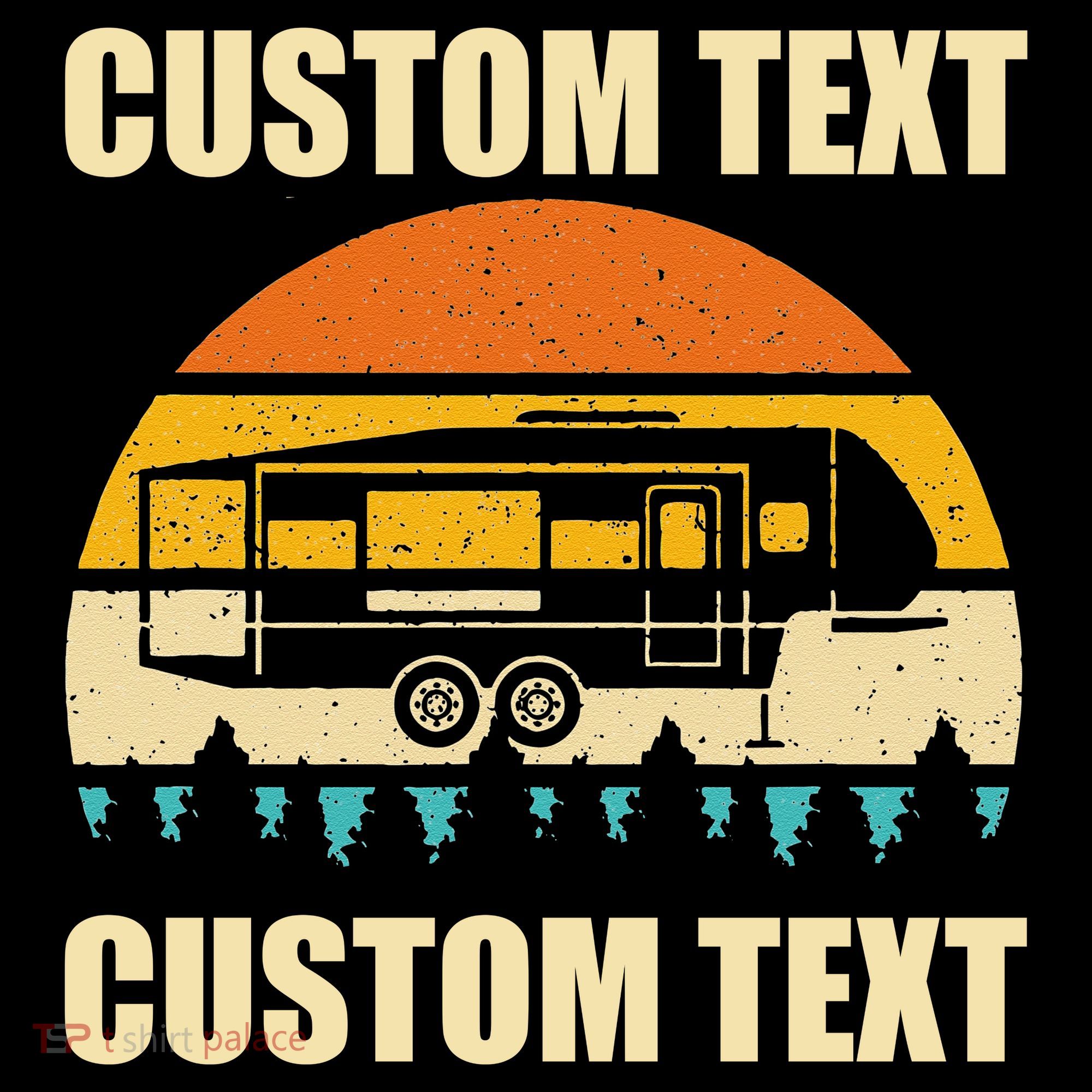 Custom Camper Rv Camping Road Trip Personalize Text Ornament
