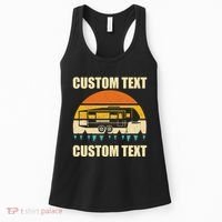 Custom Camper Rv Camping Road Trip Personalize Text Women's Tank Top thumb 0