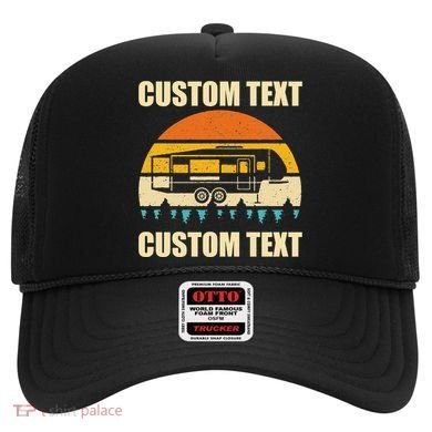 Custom Camper Rv Camping Road Trip Personalize Text Hat