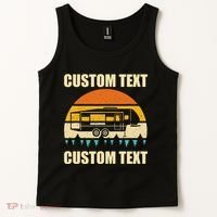 Custom Camper Rv Camping Road Trip Personalize Text Tank Top thumb 2