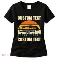 Custom Camper Rv Camping Road Trip Personalize Text Women's T-Shirt thumb 0