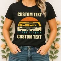 Custom Camper Rv Camping Road Trip Personalize Text Women's T-Shirt thumb 2