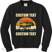 Custom Camper Rv Camping Road Trip Personalize Text Kids Sweatshirt thumb 0