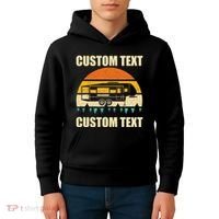 Custom Camper Rv Camping Road Trip Personalize Text Kids Hoodie thumb 4