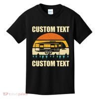 Custom Camper Rv Camping Road Trip Personalize Text Kids T-Shirt thumb 0