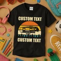 Custom Camper Rv Camping Road Trip Personalize Text Kids T-Shirt thumb 3