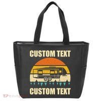 Custom Camper Rv Camping Road Trip Personalize Text Tote Bag thumb 0