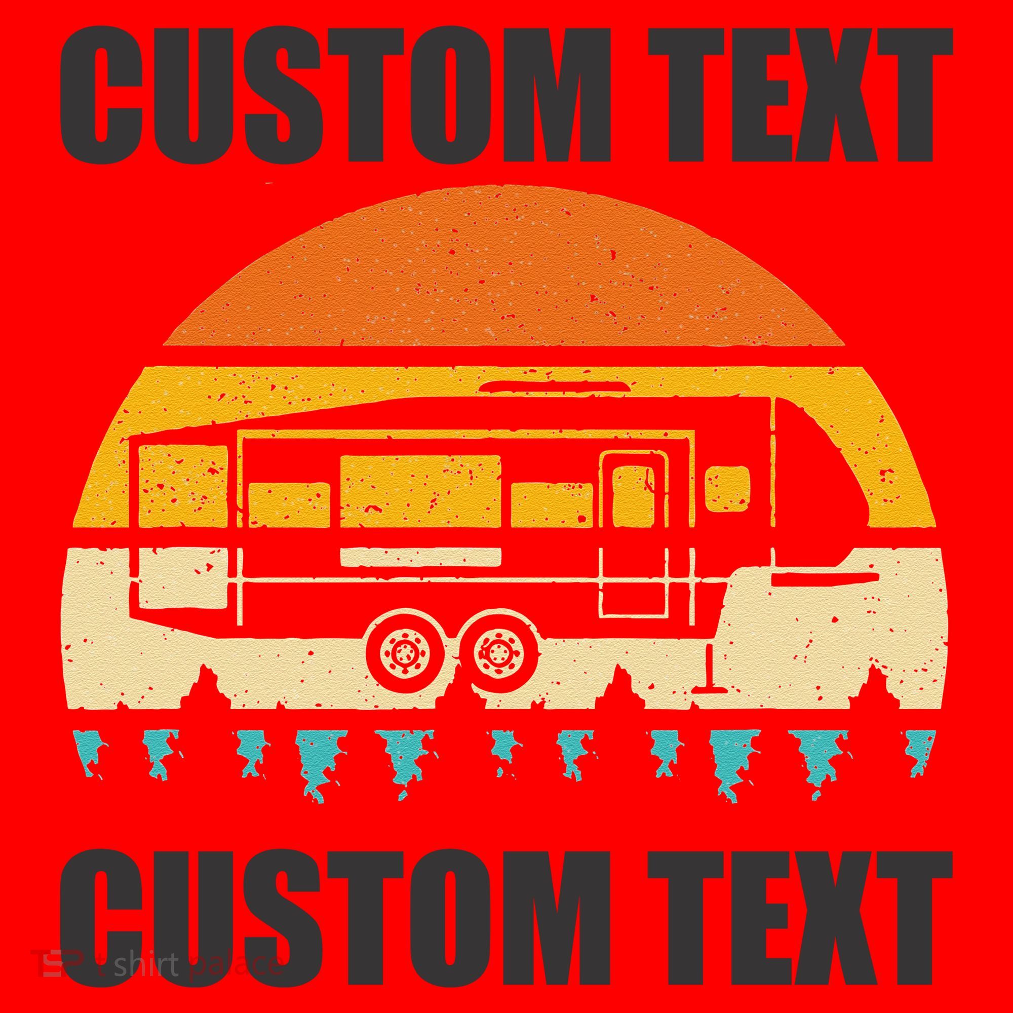 Custom Camper Rv Camping Road Trip Personalize Text Santa Hat