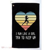 Cross Country Running Gift Golf Towel thumb 0