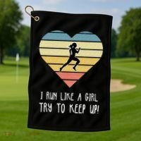 Cross Country Running Gift Golf Towel thumb 1