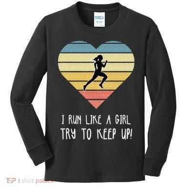Cross Country Running Gift Kids Long Sleeve Shirt