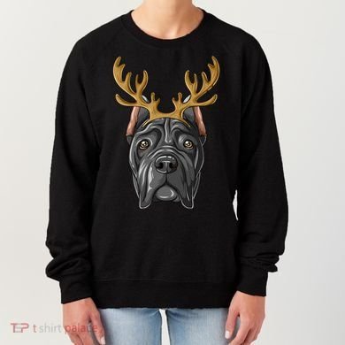 Cane Corso Reindeer Antlers Christmas Cane Corso Gift Women's Sweatshirt