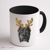 Cane Corso Reindeer Antlers Christmas Cane Corso Gift Coffee Mug thumb 1