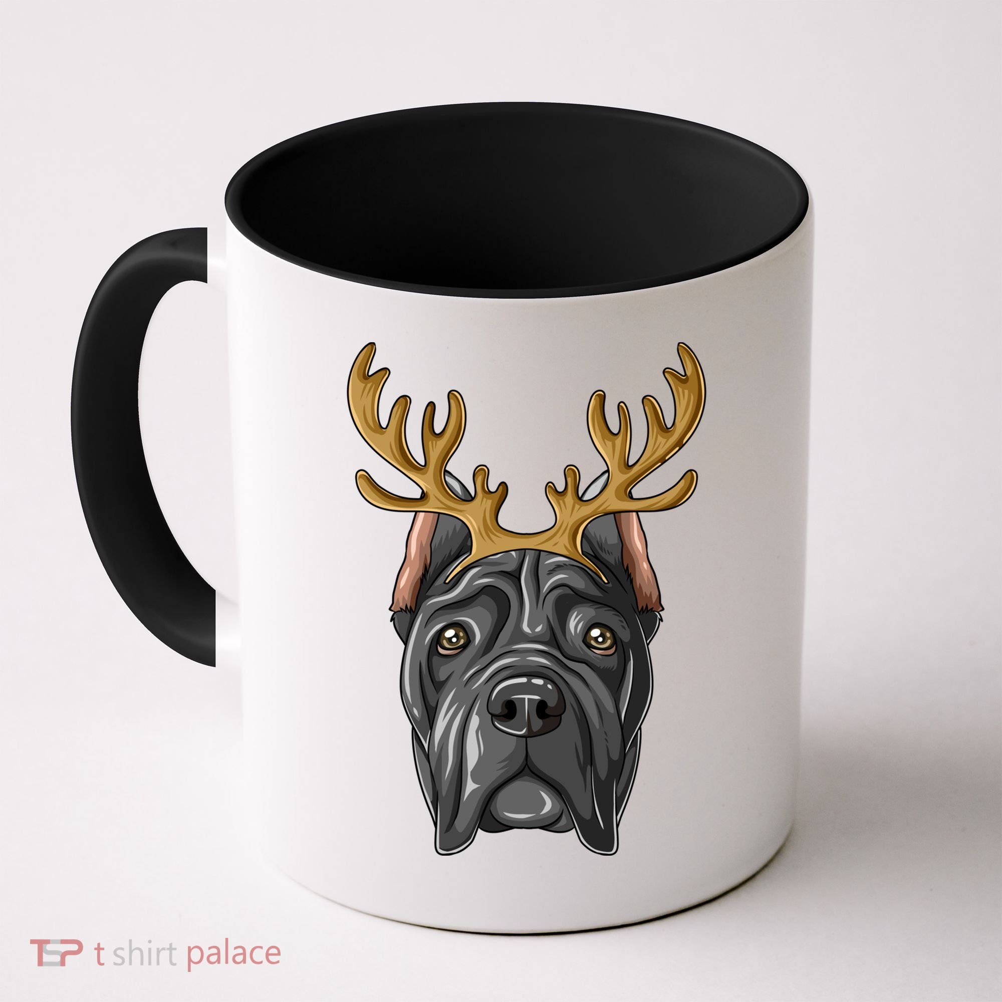 Cane Corso Reindeer Antlers Christmas Cane Corso Gift Coffee Mug