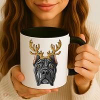 Cane Corso Reindeer Antlers Christmas Cane Corso Gift Coffee Mug thumb 3