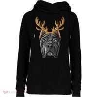 Cane Corso Reindeer Antlers Christmas Cane Corso Gift Womens Funnel Neck Pullover Hood thumb 0