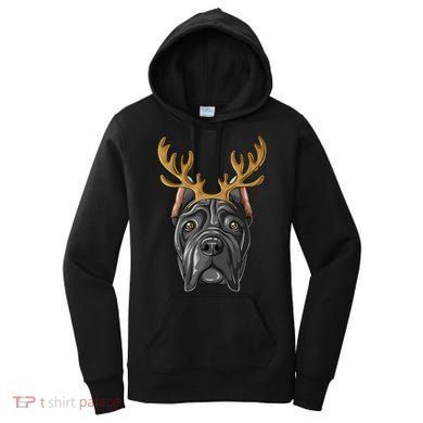 Cane Corso Reindeer Antlers Christmas Cane Corso Gift Women's Hoodie