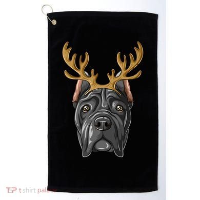 Cane Corso Reindeer Antlers Christmas Cane Corso Gift Golf Towel