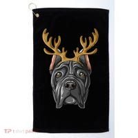 Cane Corso Reindeer Antlers Christmas Cane Corso Gift Golf Towel thumb 0