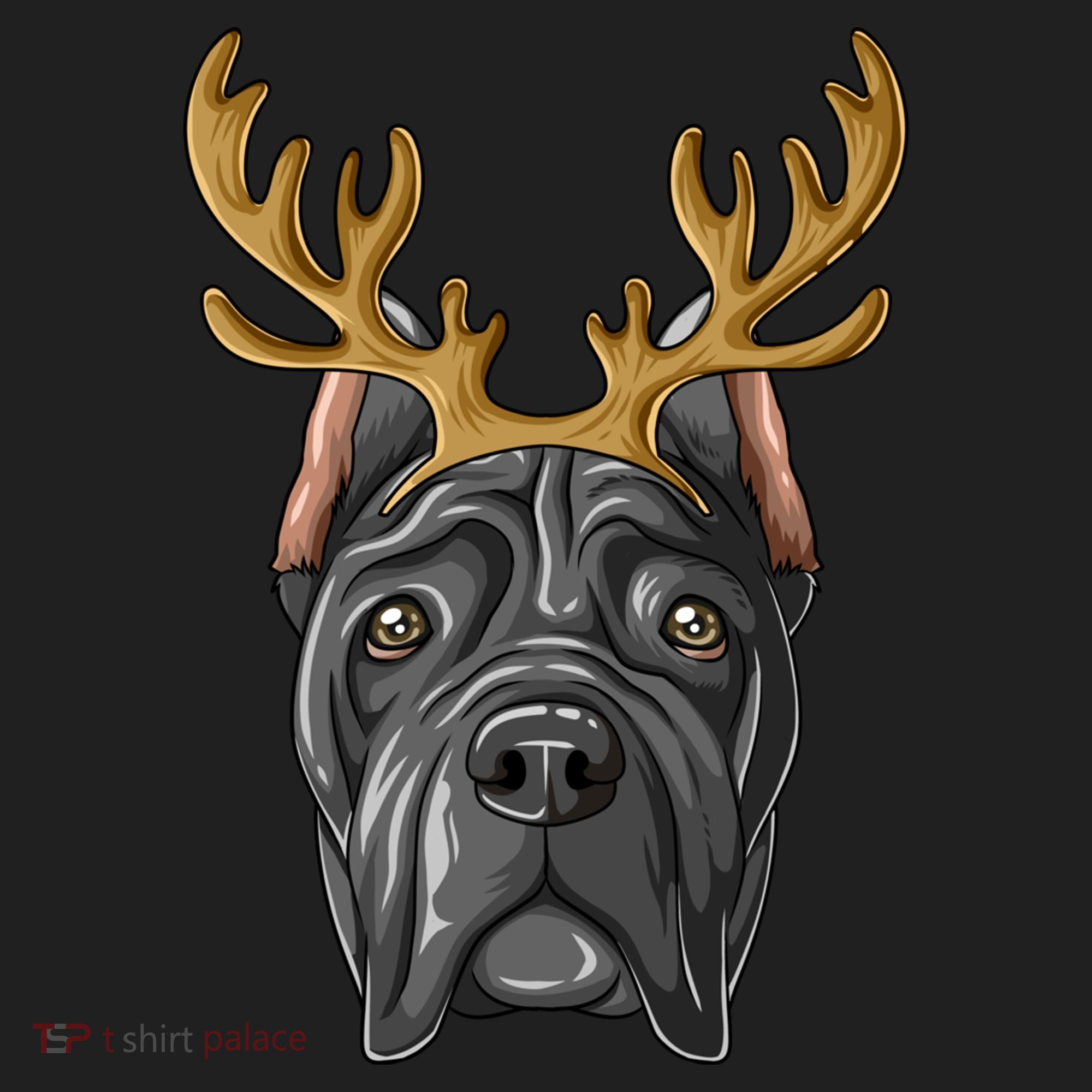 Cane Corso Reindeer Antlers Christmas Cane Corso Gift Golf Towel