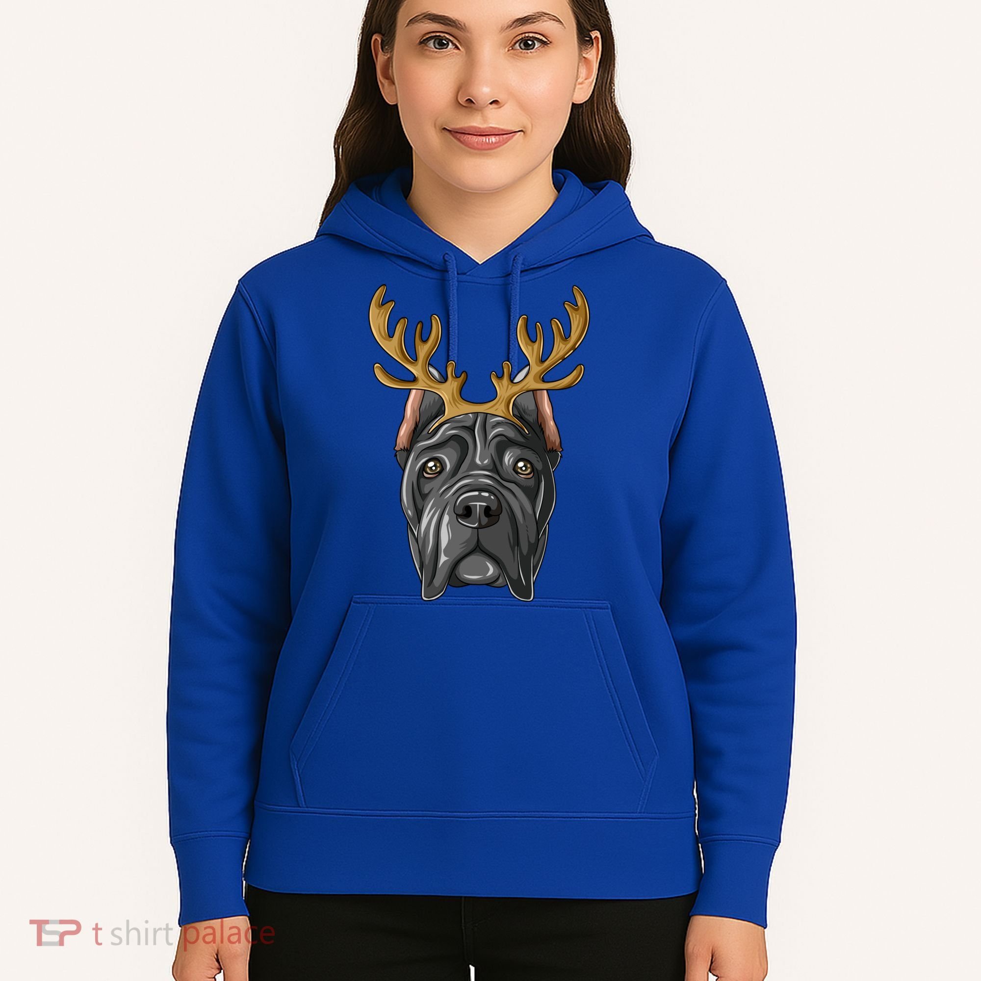 Cane Corso Reindeer Antlers Christmas Cane Corso Gift Hoodie