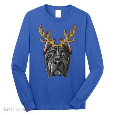 Cane Corso Reindeer Antlers Christmas Cane Corso Gift Long Sleeve Shirt