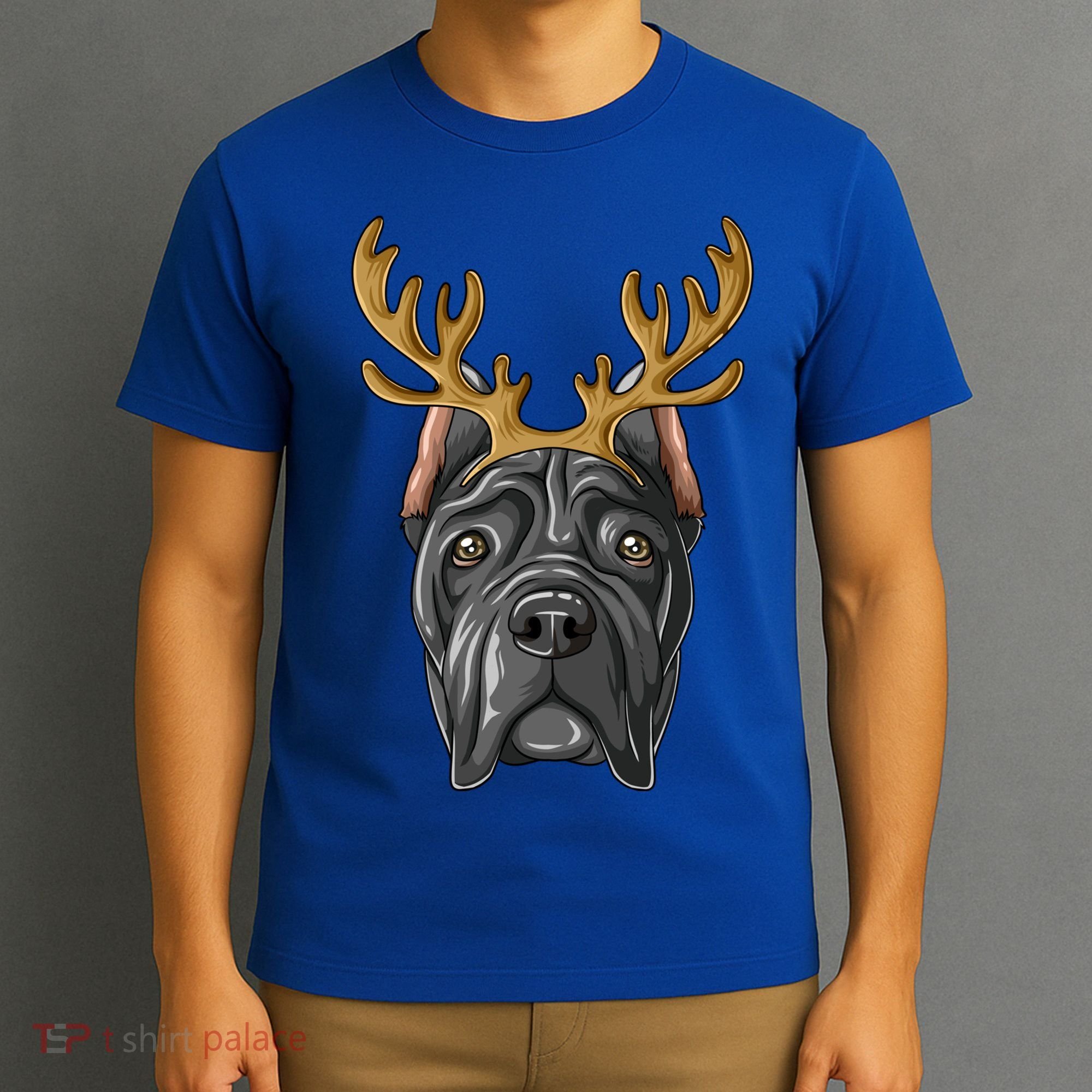 Cane Corso Reindeer Antlers Christmas Cane Corso Gift T-Shirt