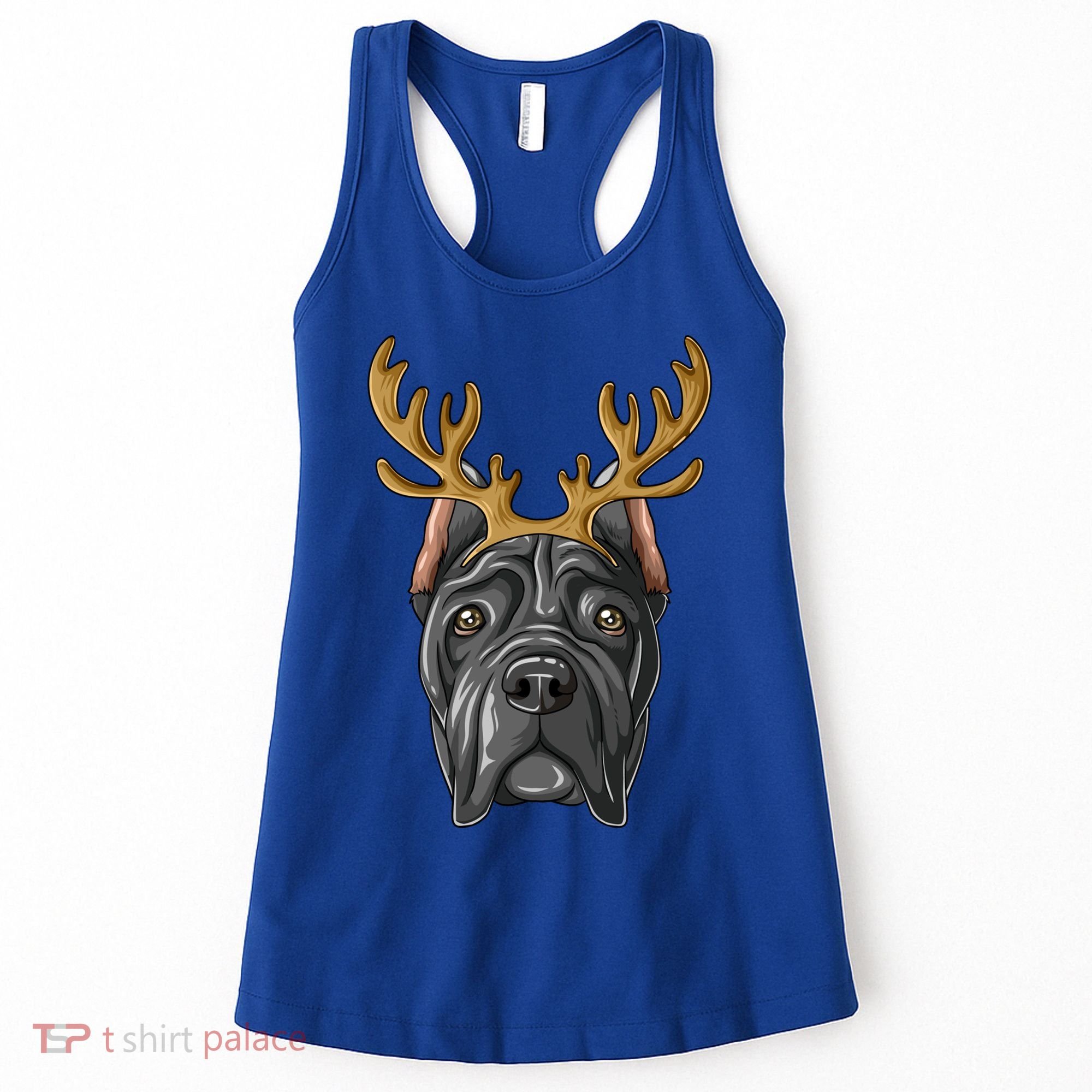 Cane Corso Reindeer Antlers Christmas Cane Corso Gift Women's Tank Top