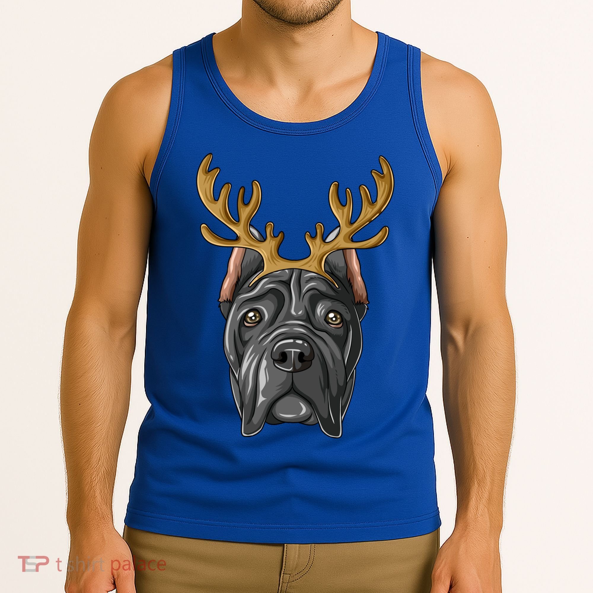 Cane Corso Reindeer Antlers Christmas Cane Corso Gift Tank Top
