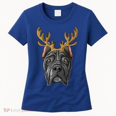 Cane Corso Reindeer Antlers Christmas Cane Corso Gift Women's T-Shirt