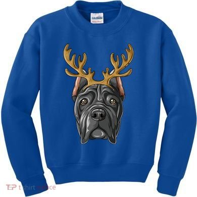 Cane Corso Reindeer Antlers Christmas Cane Corso Gift Kids Sweatshirt