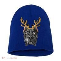 Cane Corso Reindeer Antlers Christmas Cane Corso Gift Short Acrylic Beanie thumb 0