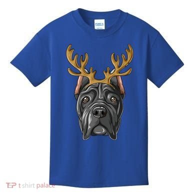 Cane Corso Reindeer Antlers Christmas Cane Corso Gift Kids T-Shirt