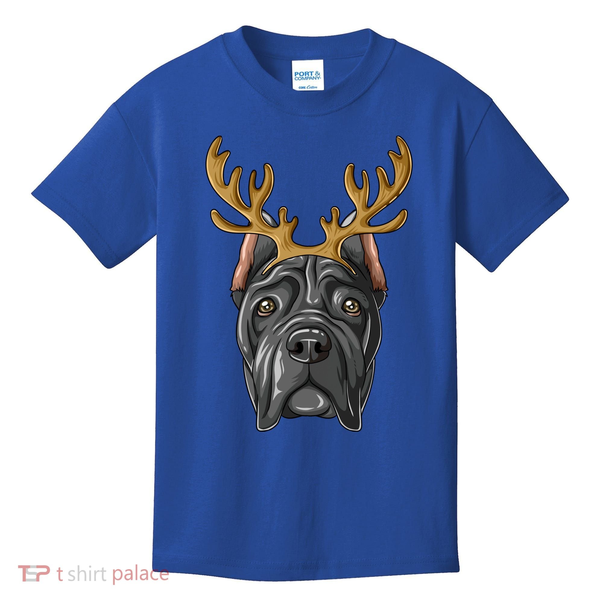 Cane Corso Reindeer Antlers Christmas Cane Corso Gift Kids T-Shirt