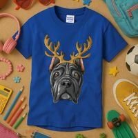 Cane Corso Reindeer Antlers Christmas Cane Corso Gift Kids T-Shirt thumb 3