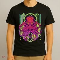Cool Cybernetic Robot Octopus Squid T-Shirt thumb 3
