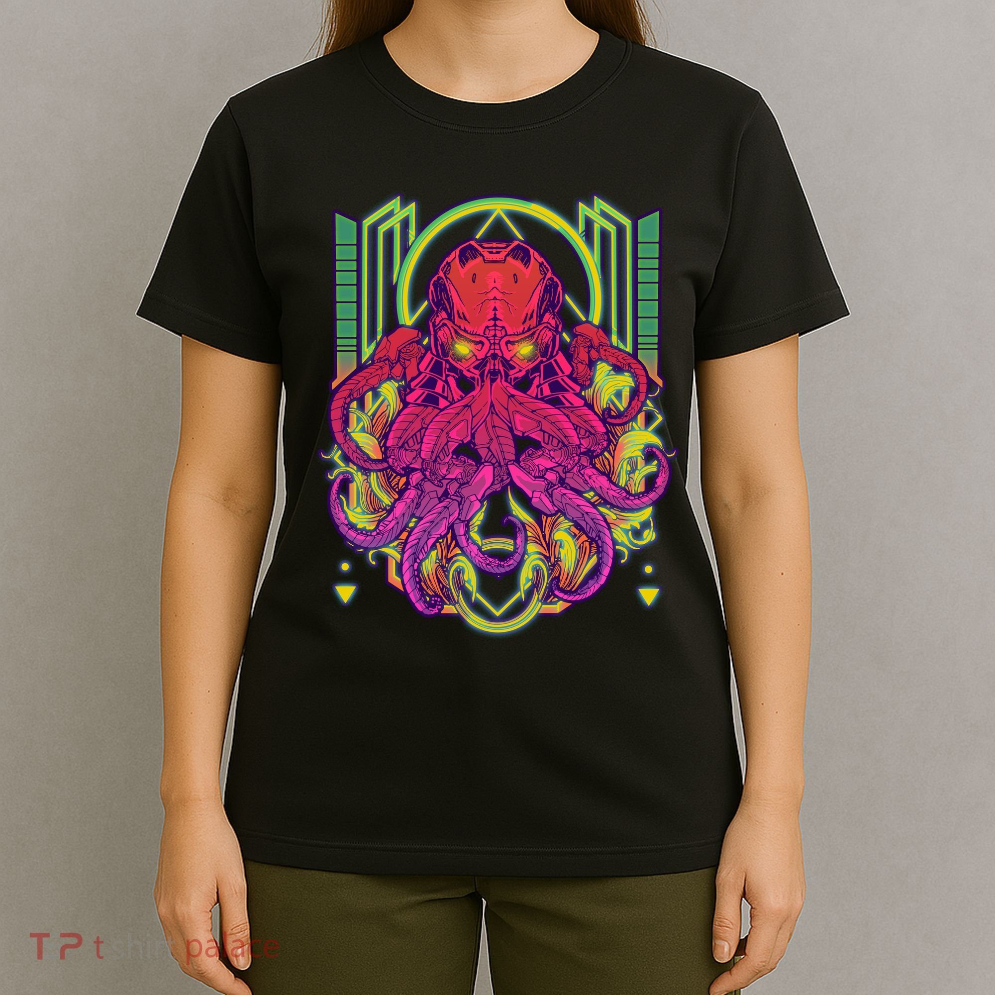 Cool Cybernetic Robot Octopus Squid T-Shirt