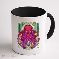 Cool Cybernetic Robot Octopus Squid Coffee Mug thumb 1