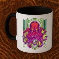 Cool Cybernetic Robot Octopus Squid Coffee Mug thumb 2
