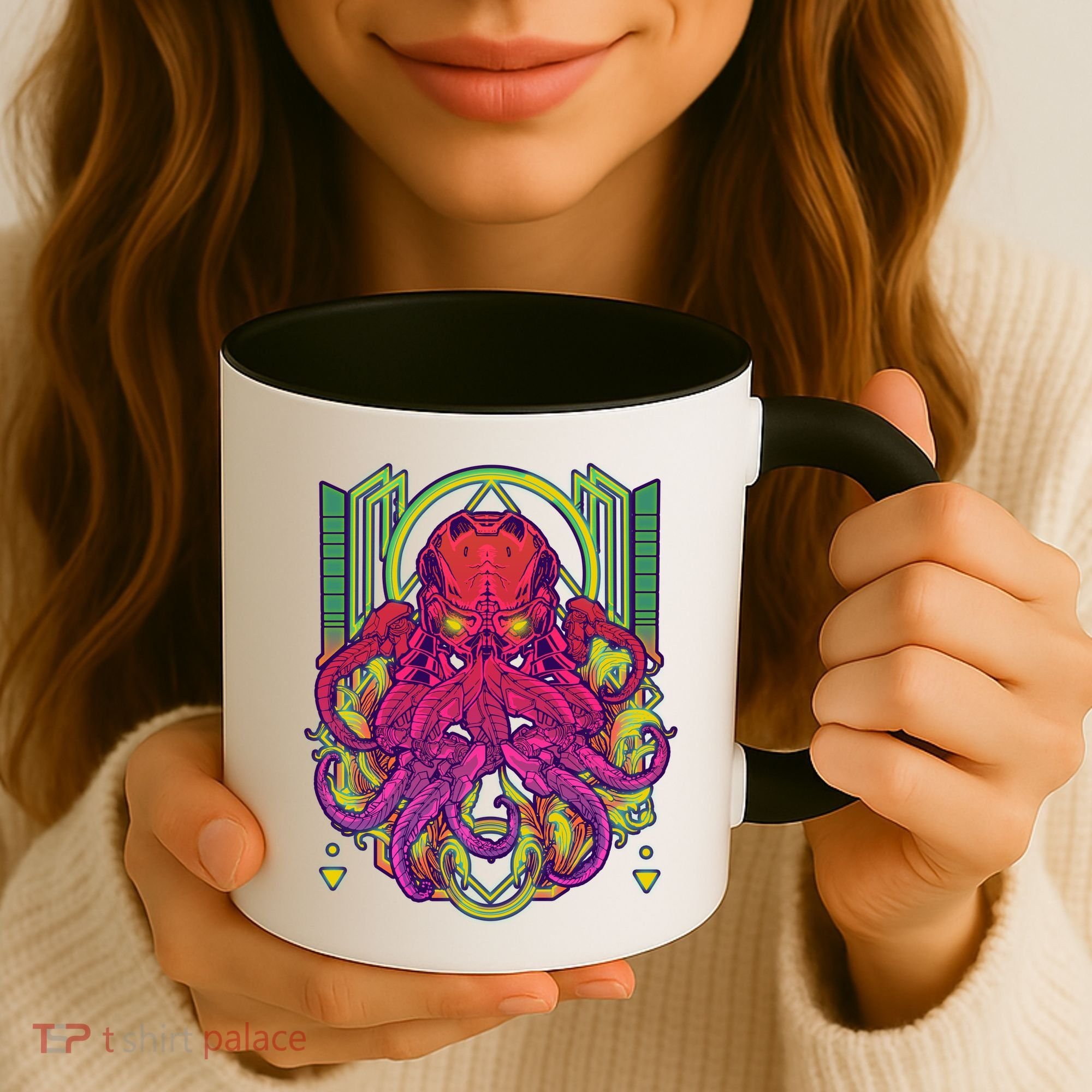 Cool Cybernetic Robot Octopus Squid Coffee Mug