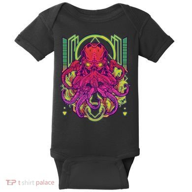 Cool Cybernetic Robot Octopus Squid Baby Bodysuit