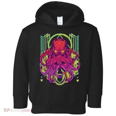 Cool Cybernetic Robot Octopus Squid Toddler Hoodie