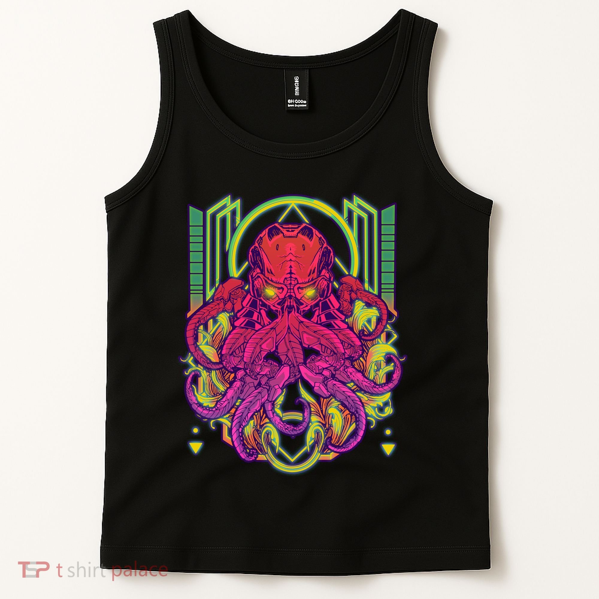Cool Cybernetic Robot Octopus Squid Tank Top