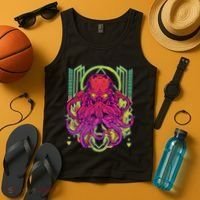 Cool Cybernetic Robot Octopus Squid Tank Top thumb 4