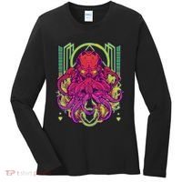 Cool Cybernetic Robot Octopus Squid Women's Long Sleeve Shirt thumb 0