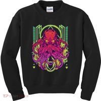 Cool Cybernetic Robot Octopus Squid Kids Sweatshirt thumb 0