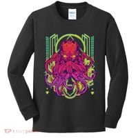 Cool Cybernetic Robot Octopus Squid Kids Long Sleeve Shirt thumb 0